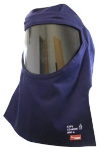 arc flash ppe switching hood navy blue